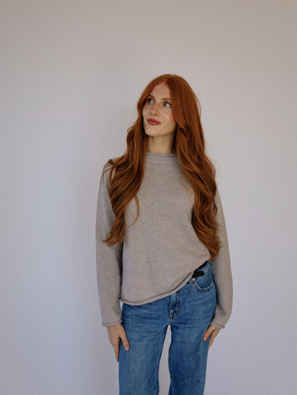 Rolled Edge Sweater