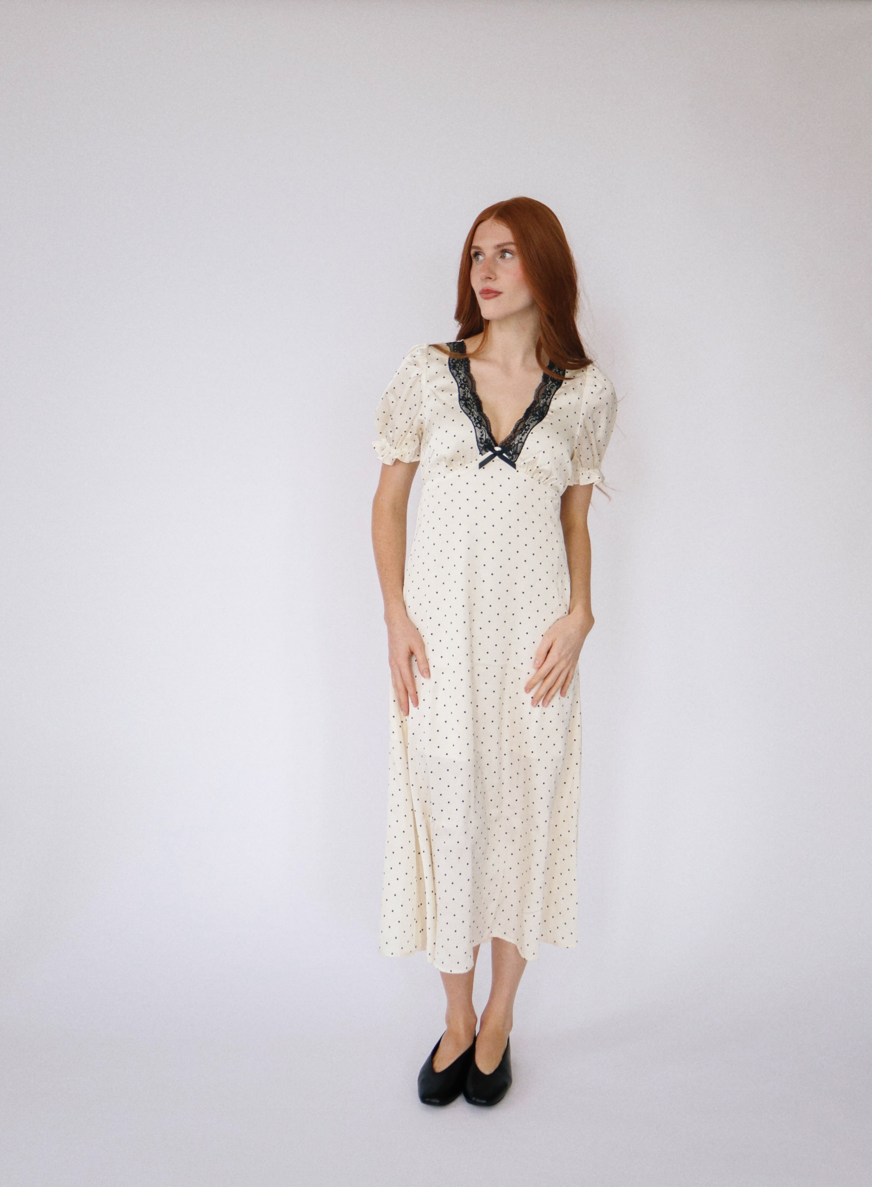 Dotted Lace Midi