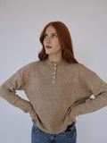 Tan Henley Pull Over