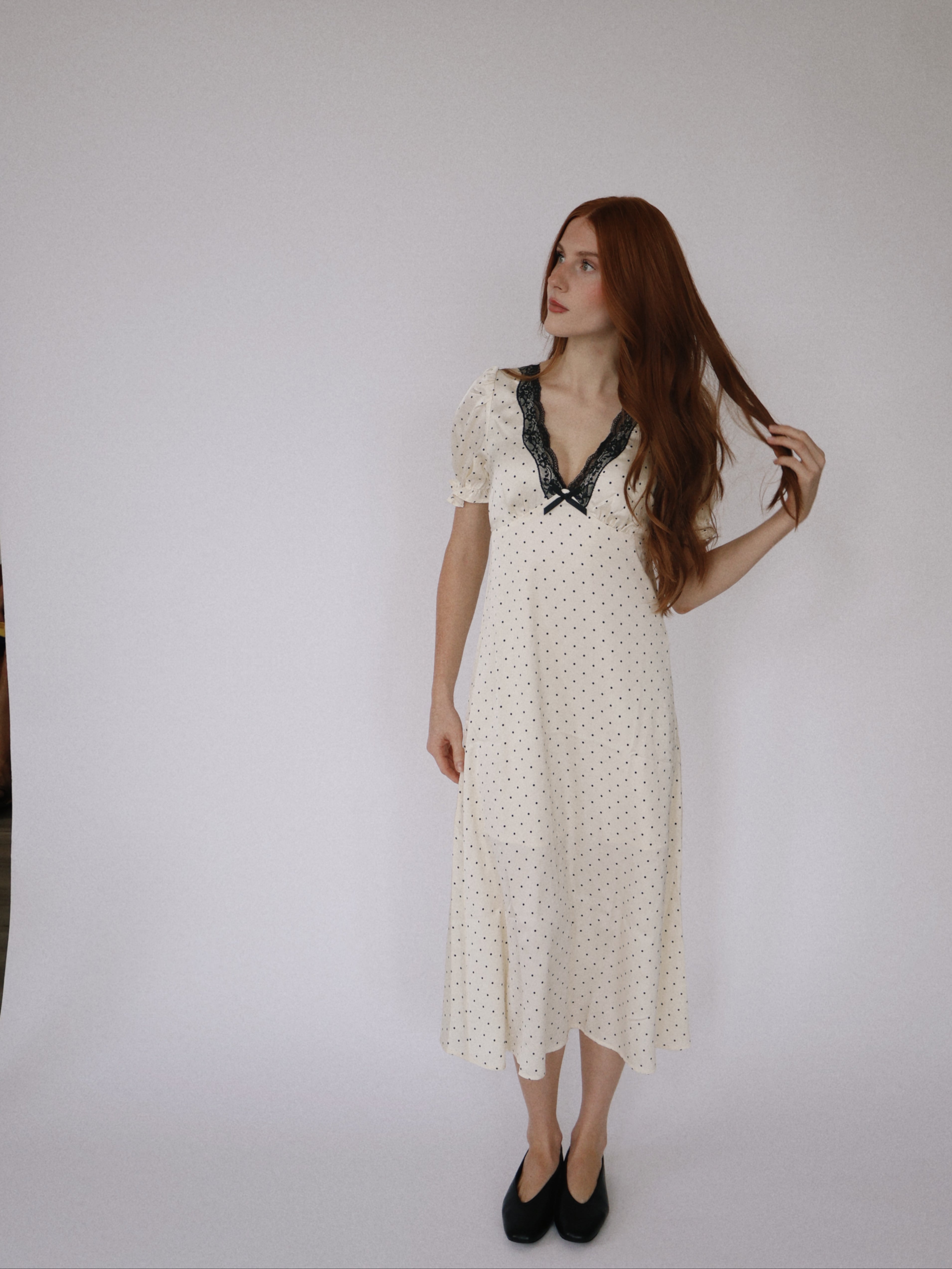Dotted Lace Midi