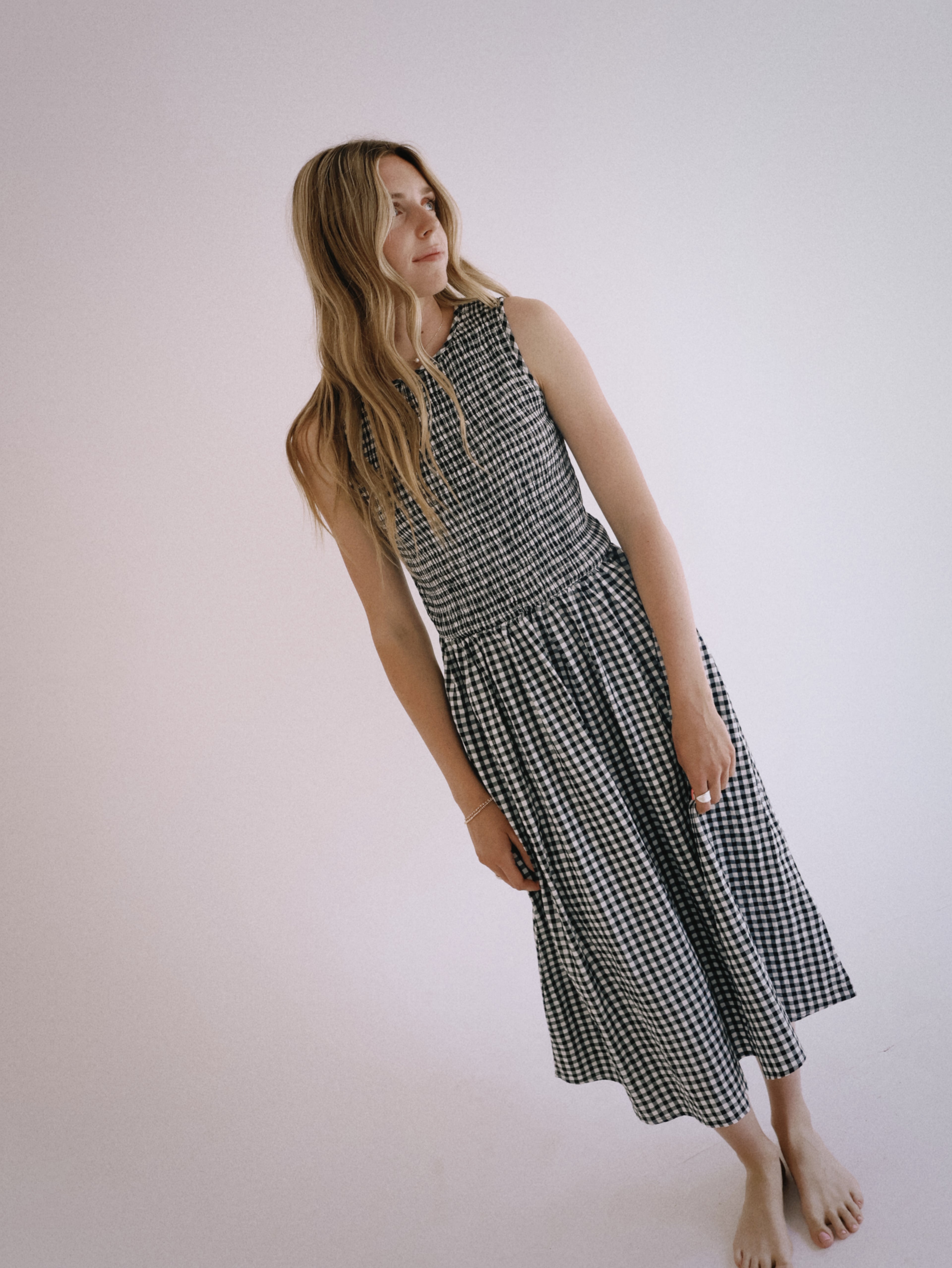 Gingham Swing Dress