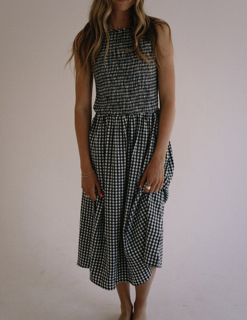 Gingham Swing Dress