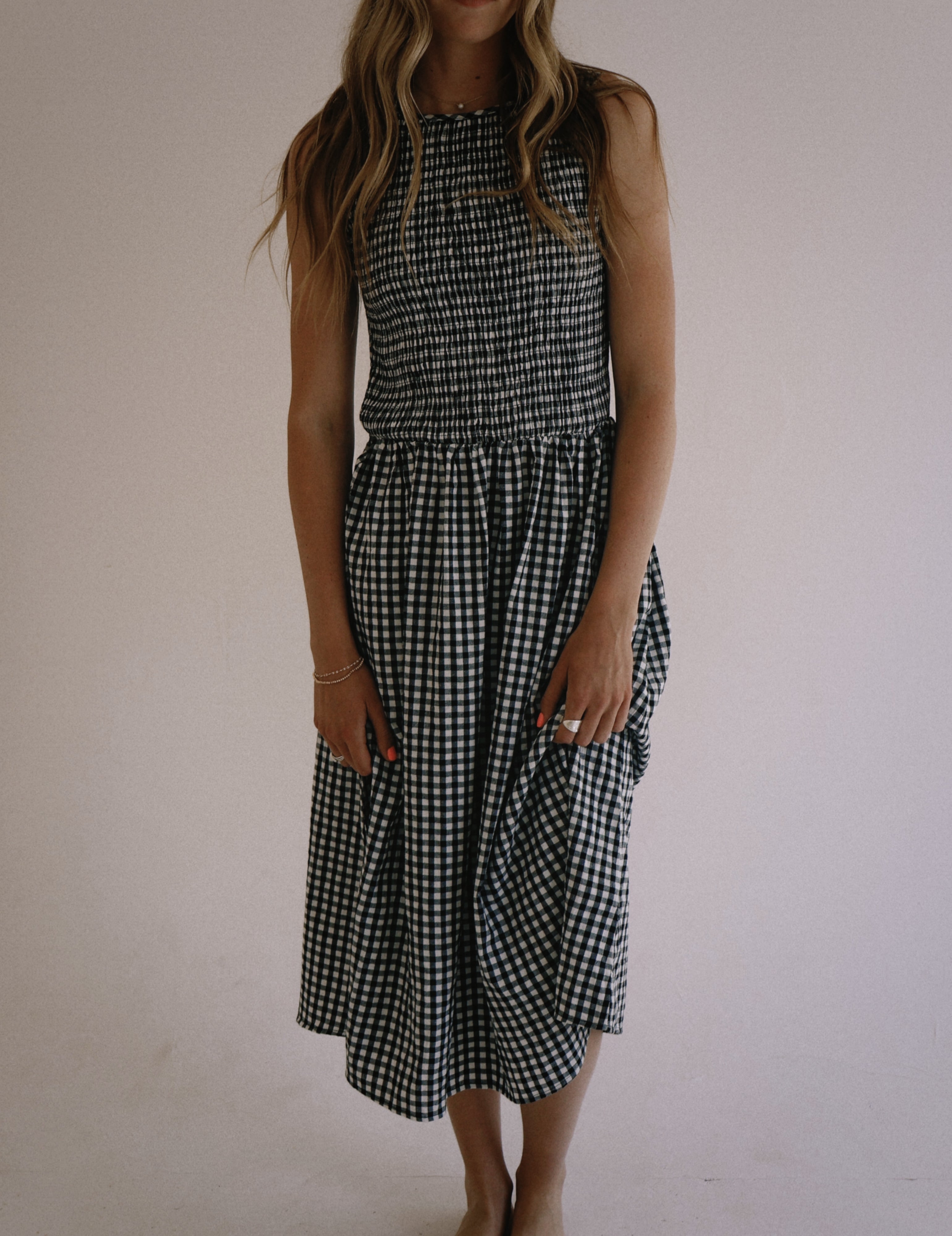 Gingham Swing Dress