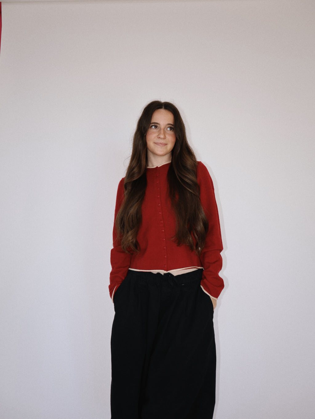 Rolled Trimmed Cardigan