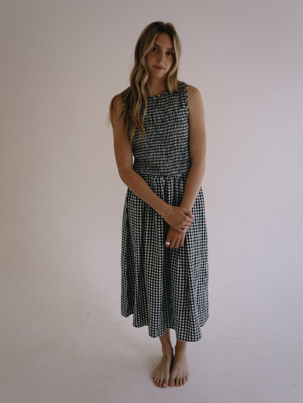 Gingham Swing Dress